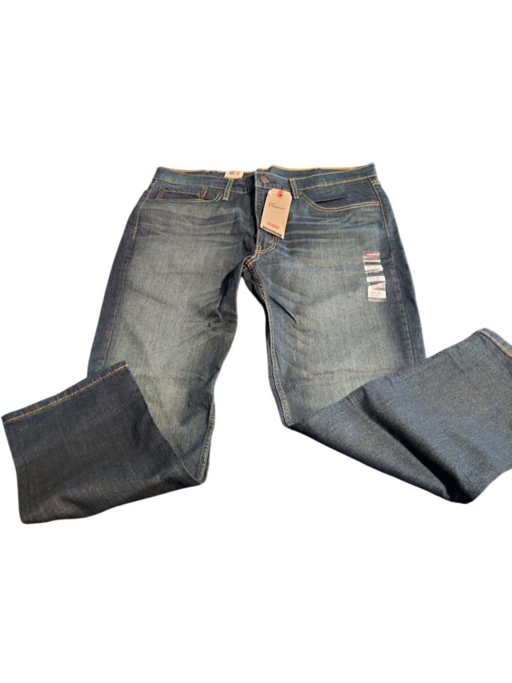 Levis 514 Mens Straight Stretch Jeans 38x30 Dark Wash Mid-Rise Denim 1311